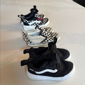 Vans Kids Black and White Sneakers